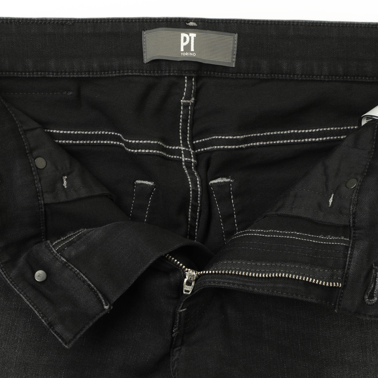 PT TORINO ブラックパンツ　サイズ31 PT TORINO (ピィーティートリノ) ジップフライ ブラックデニム